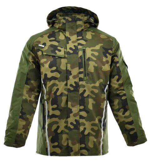 Kurtka długa ocieplana STANDARD WINTER Zielony Camo Oliwkowy