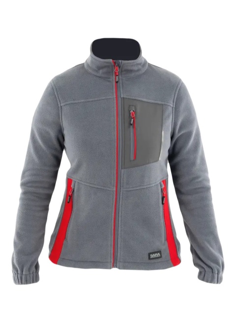 Polar WOMAN PLUS Szary Czerwony