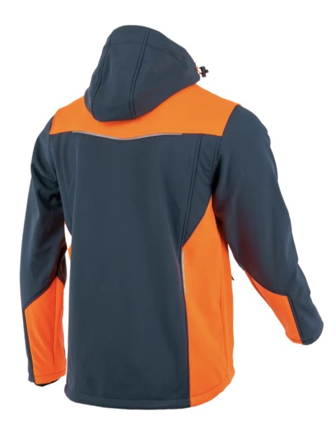 Softshell COMFORT PLUS Grafitowy Pomarańczowy odblaskowy