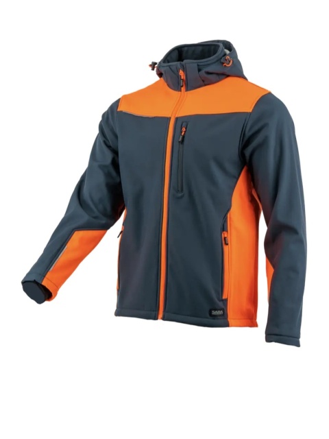 Softshell COMFORT PLUS Grafitowy Pomarańczowy odblaskowy