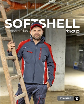 Softshell STANDARD PLUS Ciemnoszary Czerwony