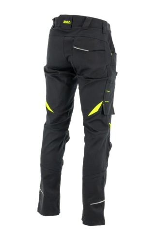 Spodnie do pasa COTTONFLEX Czarny Żółty odblaskowy