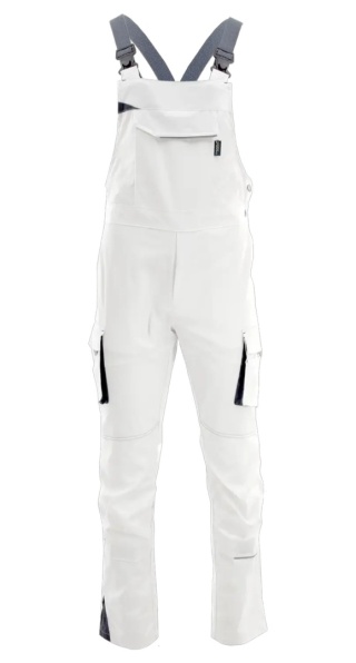 Spodnie ogrodniczki KING FLEX Biały Jasnoszary