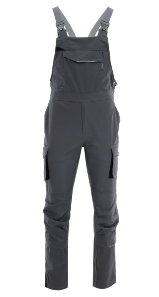 Spodnie ogrodniczki KING FLEX Ciemnoszary Czarny