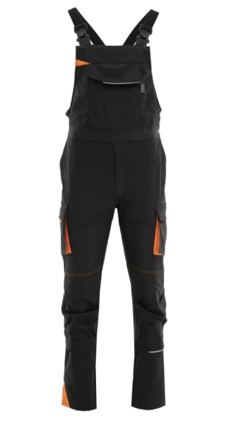 Spodnie ogrodniczki KING FLEX Grafitowy Pomarańczowy