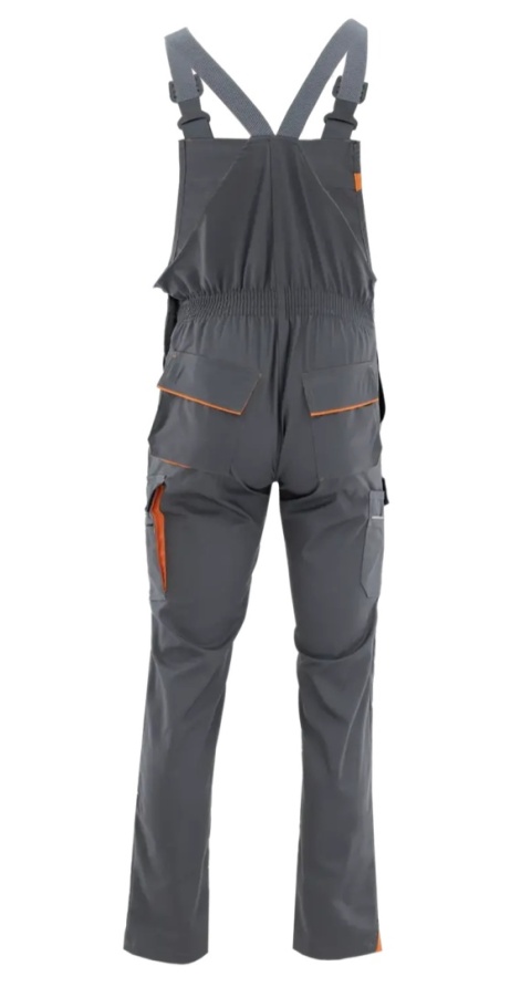 Spodnie ogrodniczki KING FLEX Szary Pomarańczowy