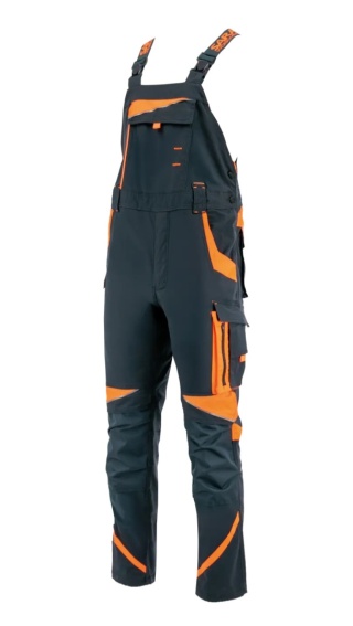 Spodnie ogrodniczki NEOFLEX Grafitowy Pomarańczowy odblaskowy