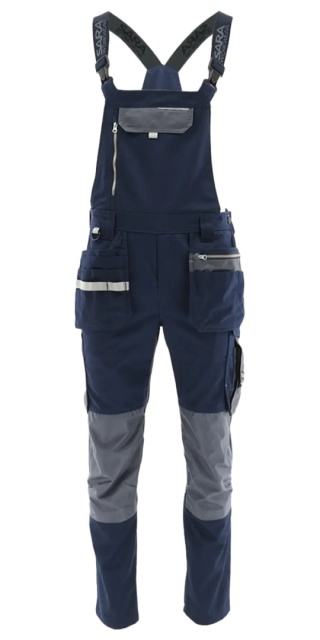 Spodnie ogrodniczki monterskie MONTER Granatowy Ciemnoszary