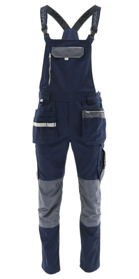 Spodnie ogrodniczki monterskie MONTER Granatowy Ciemnoszary