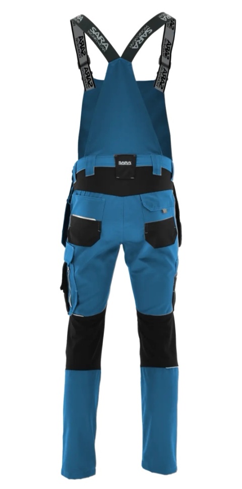 Spodnie ogrodniczki monterskie MONTER Petrol Czarny