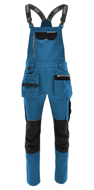 Spodnie ogrodniczki monterskie MONTER Petrol Czarny