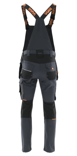 Spodnie ogrodniczki monterskie MONTER Grafitowy Pomarańczowy odblaskowy