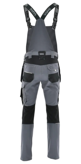 Spodnie ogrodniczki monterskie MONTER Ciemnoszary Czarny