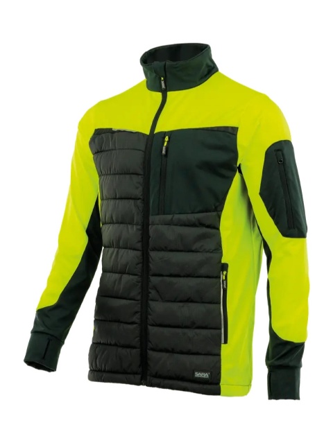 Bluza hybrydowa COMFORT PLUS Czarny Żółty odblaskowy