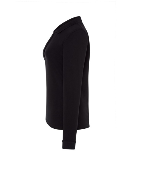 Polo damskie z długim rękawem POPL 200 LS BLACK