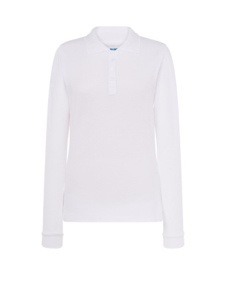 Polo damskie z długim rękawem POPL 200 LS WHITE