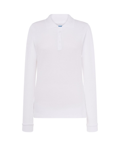 Polo damskie z długim rękawem POPL 200 LS WHITE