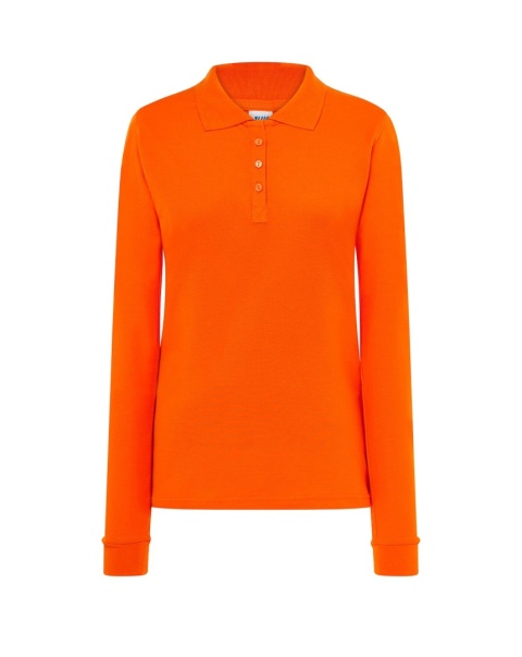 Polo damskie z długim rękawem POPL 200 LS ORANGE