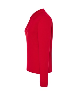 Polo damskie z długim rękawem POPL 200 LS RED