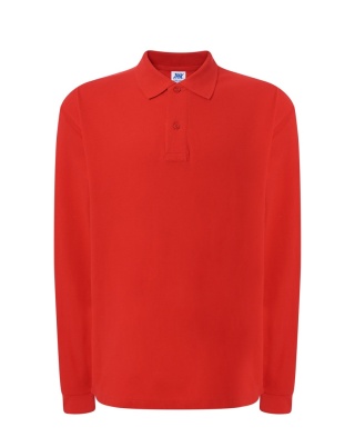 Polo męskie z długim rękawem PORA 210 LS RED