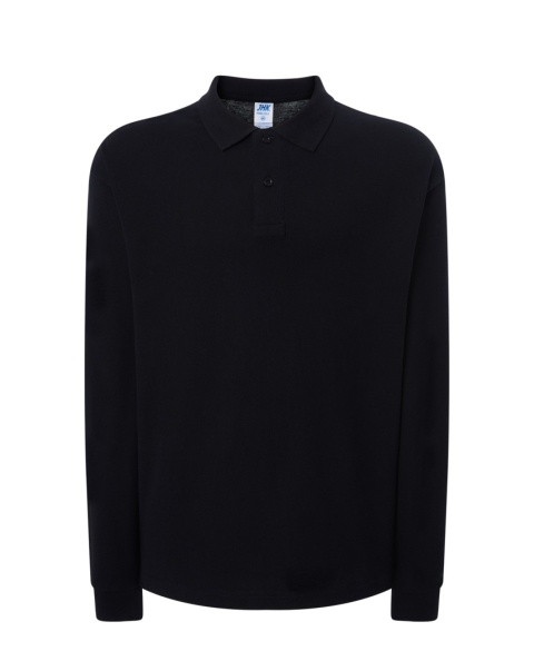 Polo męskie z długim rękawem PORA 210 LS BLACK