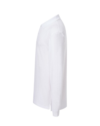 Polo męskie z długim rękawem PORA 210 LS WHITE