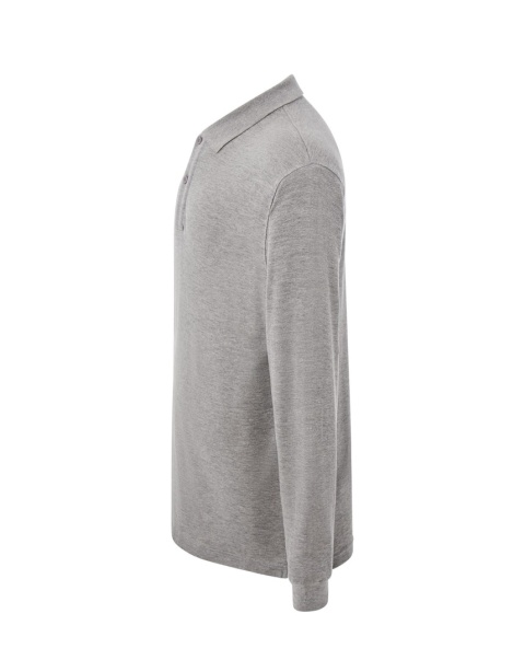 Polo męskie z długim rękawem PORA 210 LS GREY MELANGE