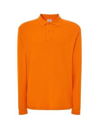 Polo męskie z długim rękawem PORA 210 LS ORANGE
