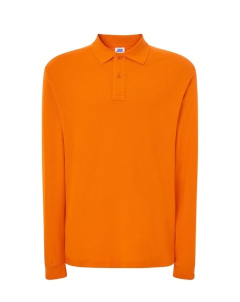 Polo męskie z długim rękawem PORA 210 LS ORANGE