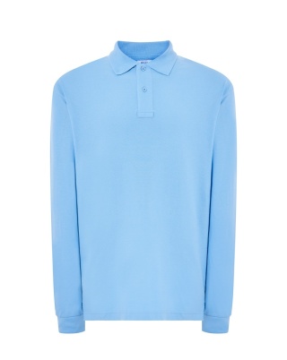 Polo męskie z długim rękawem PORA 210 LS SKY BLUE