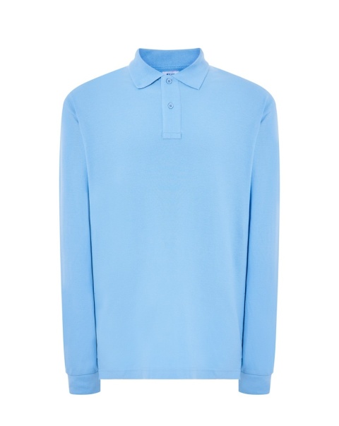 Polo męskie z długim rękawem PORA 210 LS SKY BLUE