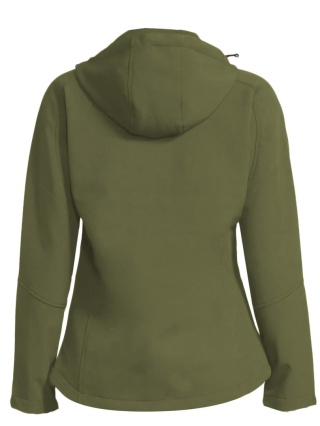 SOFTSHELL WINDSTORM HOODED LADY - MILITARY (KHAKI)