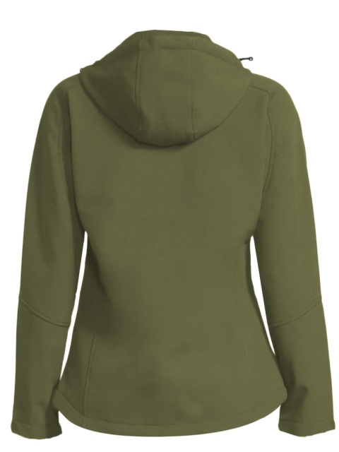 SOFTSHELL WINDSTORM HOODED LADY - MILITARY (KHAKI)