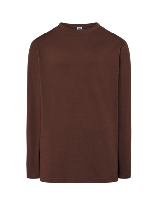 T-Shirt męski z długim rękawem TSRA150LS - CHOCOLATE