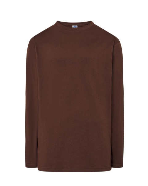 T-Shirt męski z długim rękawem TSRA150LS - CHOCOLATE