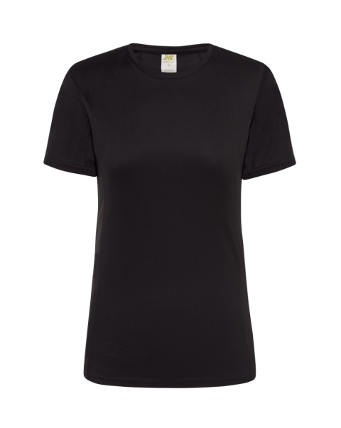 T-shirt damski sportowy - SPORT T-SHIRT LADY - BLACK
