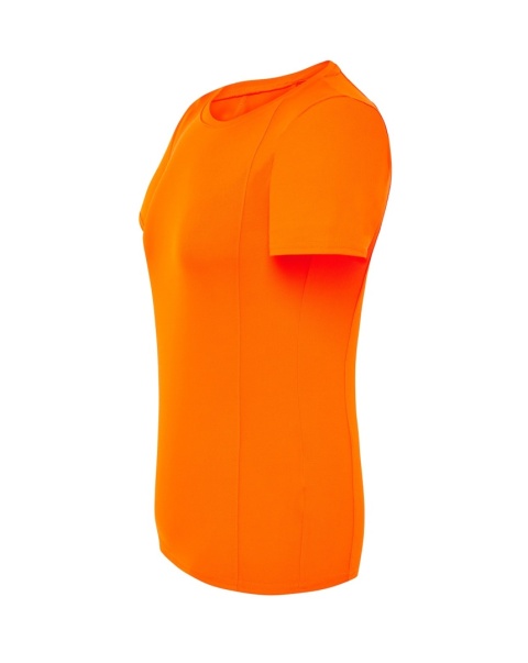 T-shirt damski sportowy - SPORT T-SHIRT LADY - ORANGE FLUOR