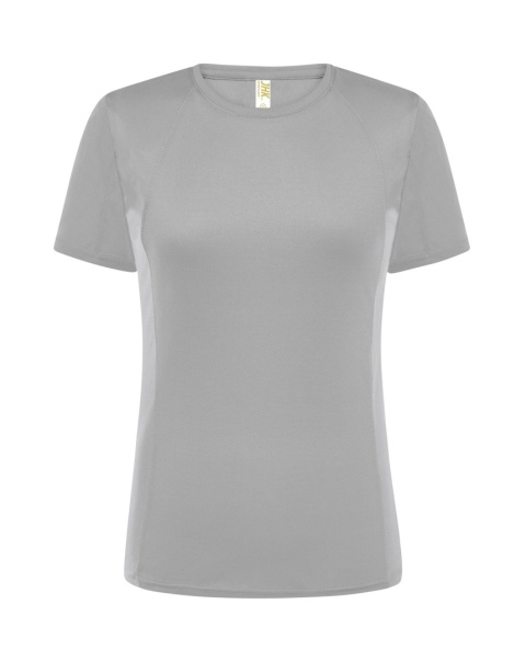 T-shirt damski sportowy - SPORT T-SHIRT LADY - SILVER