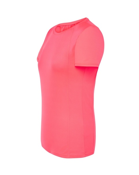 T-shirt damski sportowy - SPORT T-SHIRT LADY - FUCSIA FLUOR