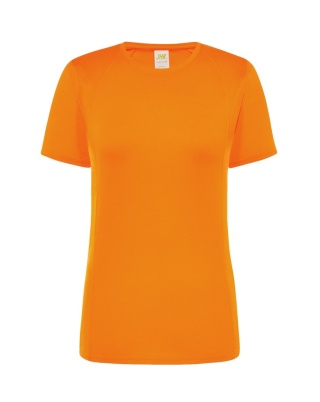T-shirt damski sportowy - SPORT T-SHIRT LADY - ORANGE