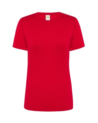 T-shirt damski sportowy - SPORT T-SHIRT LADY - RED
